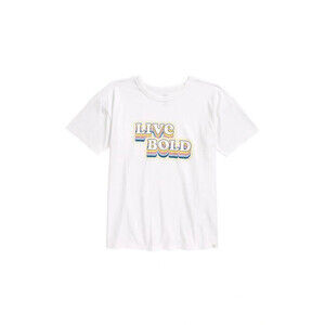 Treasure & Bond Kid's Graphic Tee In White Multi Live Bold Size S 6-7